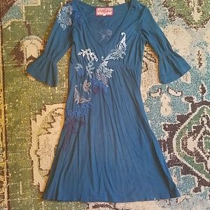 Johnny Was JWLA Embroidered dress xs